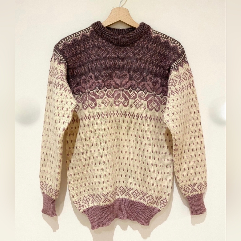 Dale of Norway Purple and Cream Sweater